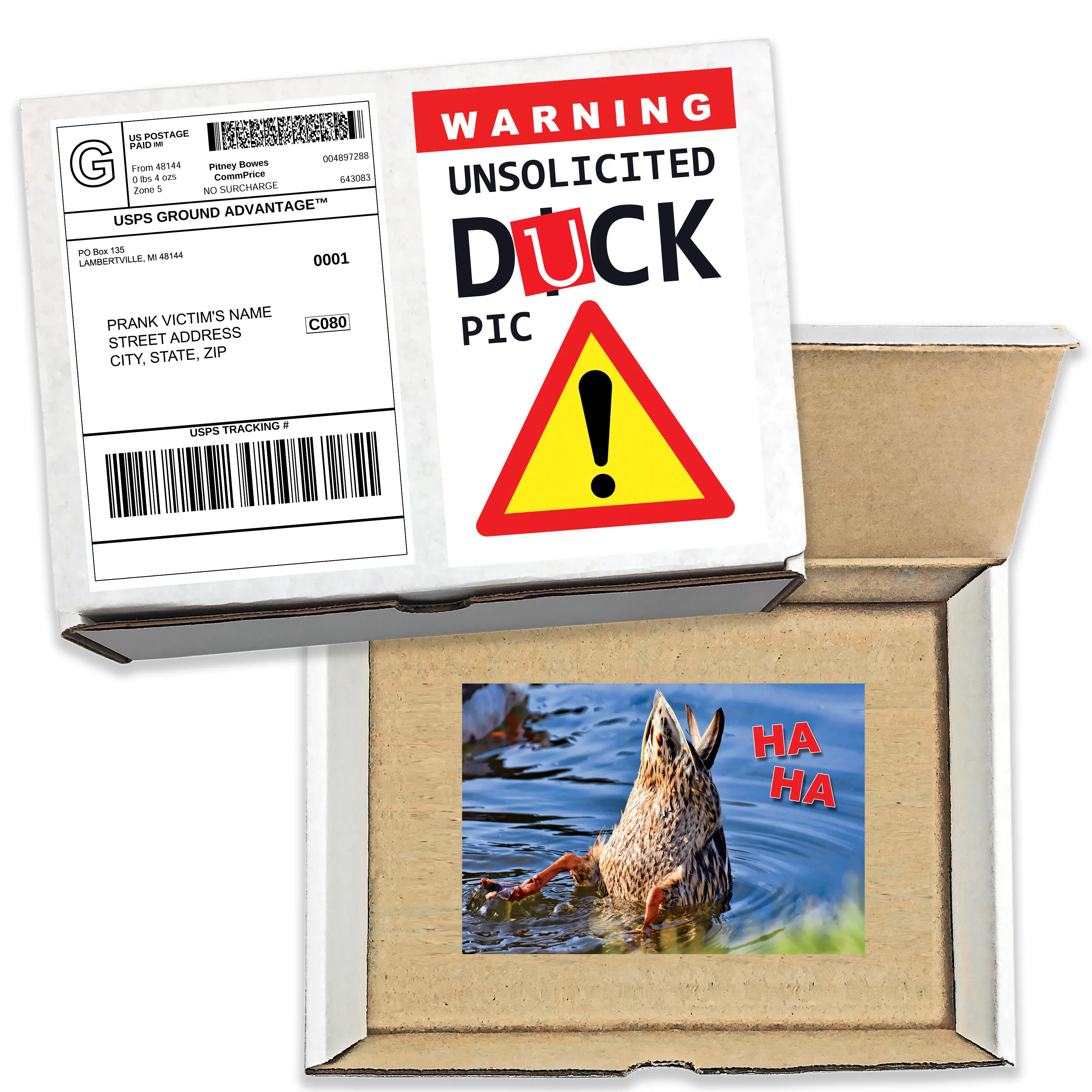 Prank Mail Duck Pic Gag Gets Sent to Your Recipient Anonymously!