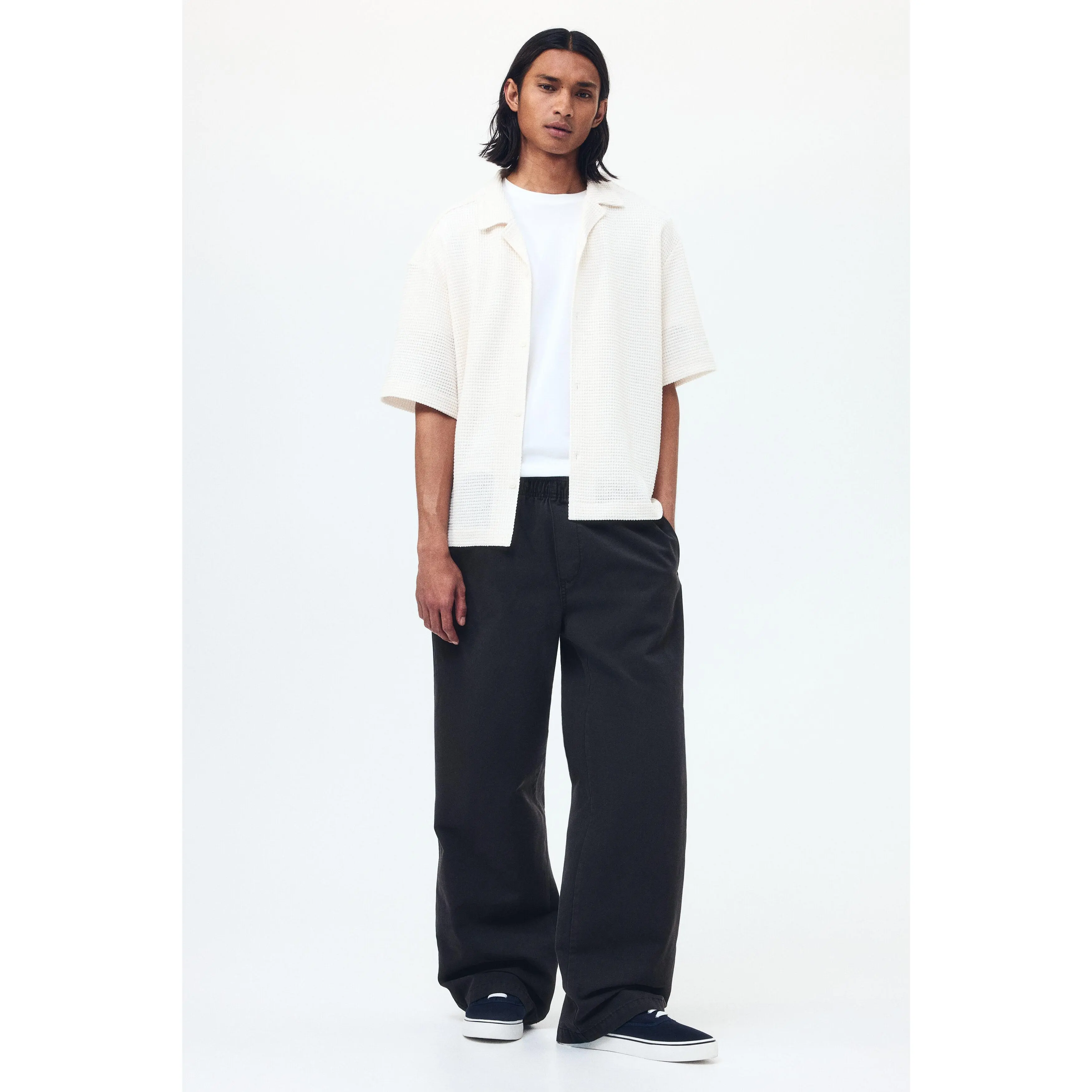 H&M Loose Fit Cotton canvas trousers