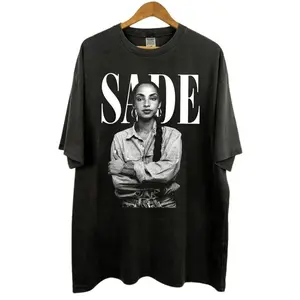 90s Vintage Sade Shirt, SADE Tour Crewneck Tshirt, Sade Pop Music Fan Shirt, Sade World Tour, Sade Pop Music Shirt, Sade Album Shirt, Sade Kiss of Life Music 2024 Menswear Top Underwear Streetwear T-Shirt Tropical Round Neck Shortsleeve