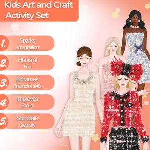 DLMdilemu Girls Fashion Designer Art Activity Kit with 7 Design Sketches & Fabric DIY Craft Kit for Kids Ages 8-12 Design Real Clothes Ultimate Birthday Christmas Gift for Tween Girls(Denim Girl) cricut machine