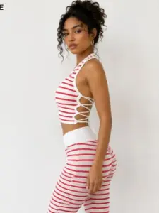 Malibu Bound Horizontal Striped pants Set