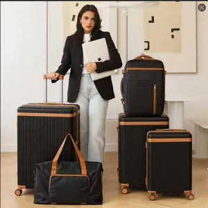 High-appeal trendy luggage set with trolley suitcase, popular for outings, lightweight five-piece nested set
