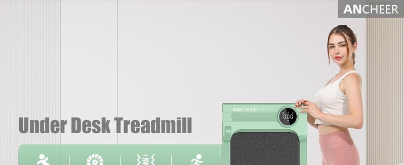 Ancheer Compact treadmill - bright colors, flexible speed adjustment, comfortable shock absorption Multifunctional Workout Station Home Exercise Equipment Home Fitness Equipment