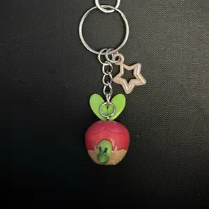 Applin Keychain with Clip - Character Design, Keyring Attachment, Includes Clip