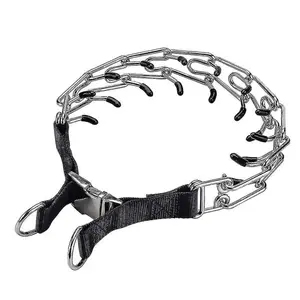Detachable Metal Pinch Dog Collar with Adjustable Link Chain, Heavy Duty Anti-Pull Training Choker for Dogs