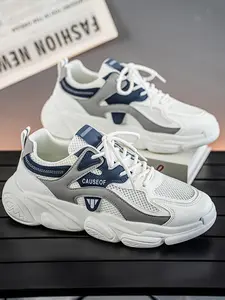 Men's Outdoor Fashion Dad Shoes, Sporty Running Shoes, Lightweight Anti-Slip Comfortable Casual Design, All-Season Sports Sneakers for Running