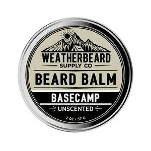 Weatherbeard Supply Co. Basecamp Beard Balm for Shaping & Styling  - Unscented, Fragrance-Free
