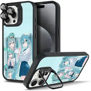 Hatsune Miku Anime Phone Case , Cute Vocaloid Manga For Samsung iphone 17/AIR 16 15 14 13 12 11 PRO PLUS MAX COOL Fashionable Tough Magnetic Durable Metal lens frame Film Bracket Stand Gift Full Protection Camera Holder Phone Cases Cover 11X-L1098