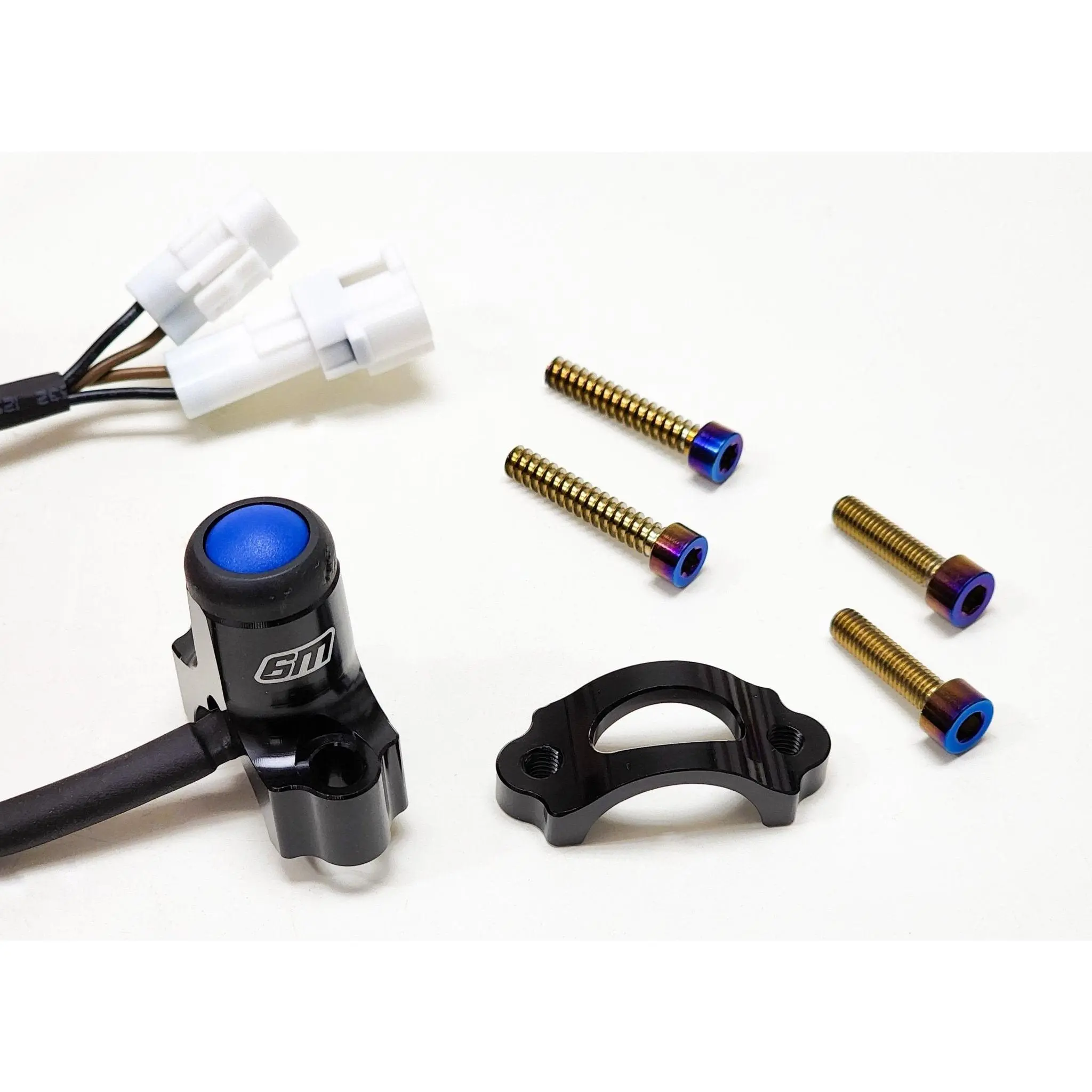 OEM Headlight Button Kit - Plug-In, No Cutting or Splicing, Original Design, LED Backlights, Enhanced Performance, Durable Fitment, Burnt Titanium Screws for Hayes, Talaria, Magura, Rerode R1, Light Bee, E-Ride Pro SS, 79 Bike Falcon M, Hope