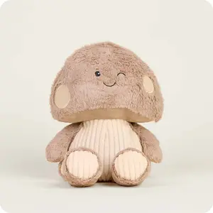 Warmies Brown Mushroom Warmies - Soft Plush Toy Scented with French Lavender - Microwaveable & Weighted for Comfort - Ideal Gift for All Ages