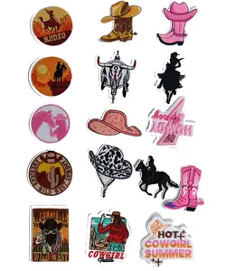 16pcs Western Cowboy Iron/Sew On Patches Retro Cowgirl Hat Boot Horse Embroidered Repair Appliques Decorative Accessories for DIY Clothing Shirts Backpacks Jeans Jackets Crafts patch iron patch applique