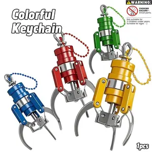 DIY Keychain Claw Machine Pendant, Creative Mini Handle Stress Relief Tool, Fun Toy Gift for Fingers, Unique Design, Perfect for Kids & Adults, Stress Relief Fidget