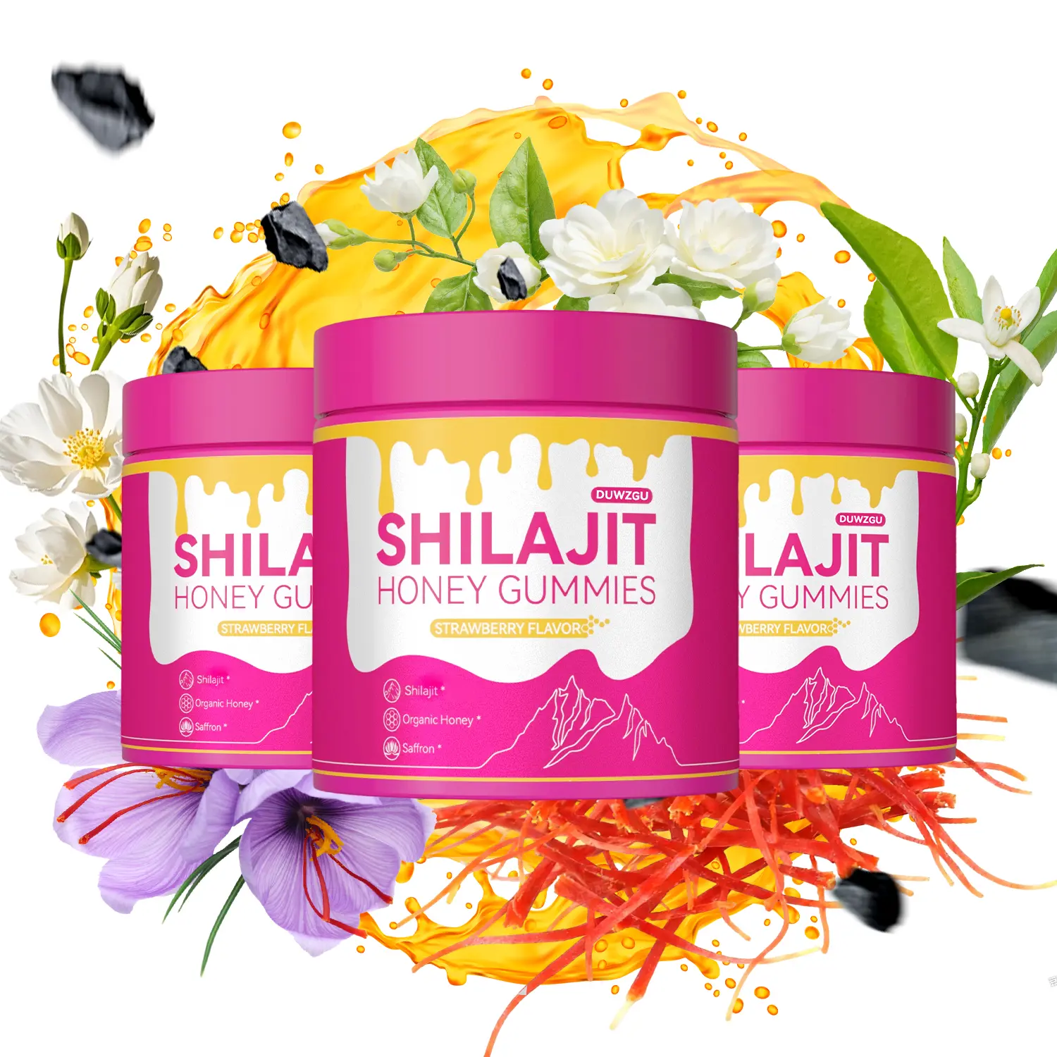 Feminine Honey Gummies | With Shilajit, Shatavari & Saffron | Multi-Mineral Hormonal Balance & Energy Support Supplement