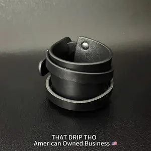 ThatDripTho Raven Black Leather Dual-Wear Bracelet for Women and Men, Unisex Adjustable Color-Changing Leather Bracelet for Couples, BF, GF, Punk Gothic-Inspired Brat Accessories for Everyday Wear, Birthday Gifts, Valentines Gifts Special Occasions