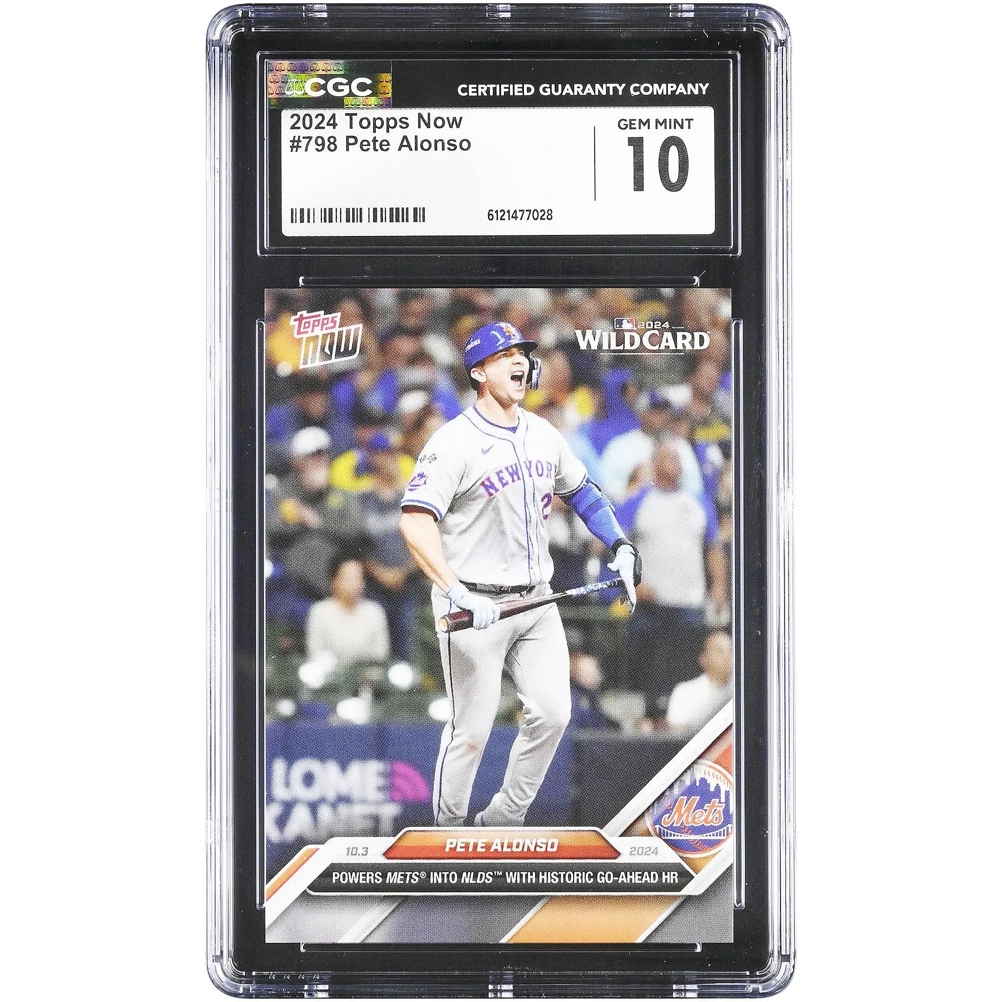 Pete Alonso New York Mets 2024 Topps Now Power Mets in NLDS #798 CGC Authenticated 10 Card