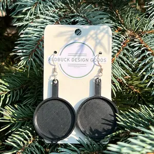 Cast iron skillet earring fashion accessory