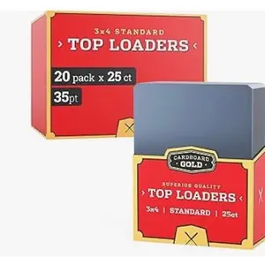 2 packs of 25                                                                          3"X4" Clear Standard Toploaders (25-Count) - Cardboard Gold Toploaders (CGT