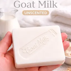 Goat Milk Soap Bar Unscented Oatmeal Honey Scent Coldpressed Jojoba Oil Moisturizing Gentle for All Skin Types