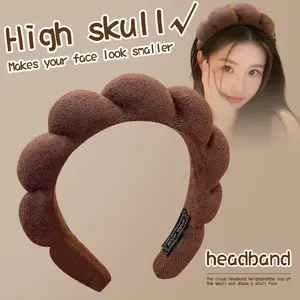 Women's Padded Wide Band Headbands - Soft Fabric, Solid Color, Bubble Shape, Lightweight Cushioned Hair Accessories for Daily Outfits & Work Styling