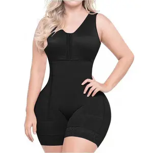 MRS·VARY Fajas Colombianas Shapewear for Women Tummy Control Post Surgery Full Body Shaper Butt Lifter with Zipper Crotch
