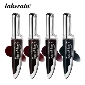 Long-Lasting Lip Tint Set, 1 Piece Matte Color-Changing Lip Gloss, Highly Pigmented, Waterproof & Smudge-Proof Lip Stain, Long-wear for Mysterious & Alluring Makeup, 4 Shades for All Skin Tones, Lipstick Makeup