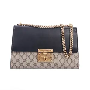 Pre-owned Coated Canvas Shoulder Bags Gucci Padlock GG Supreme Beige 64101986