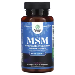 Nature's Craft MSM, Maximum Strength, 1,000 mg, 60 Tablets