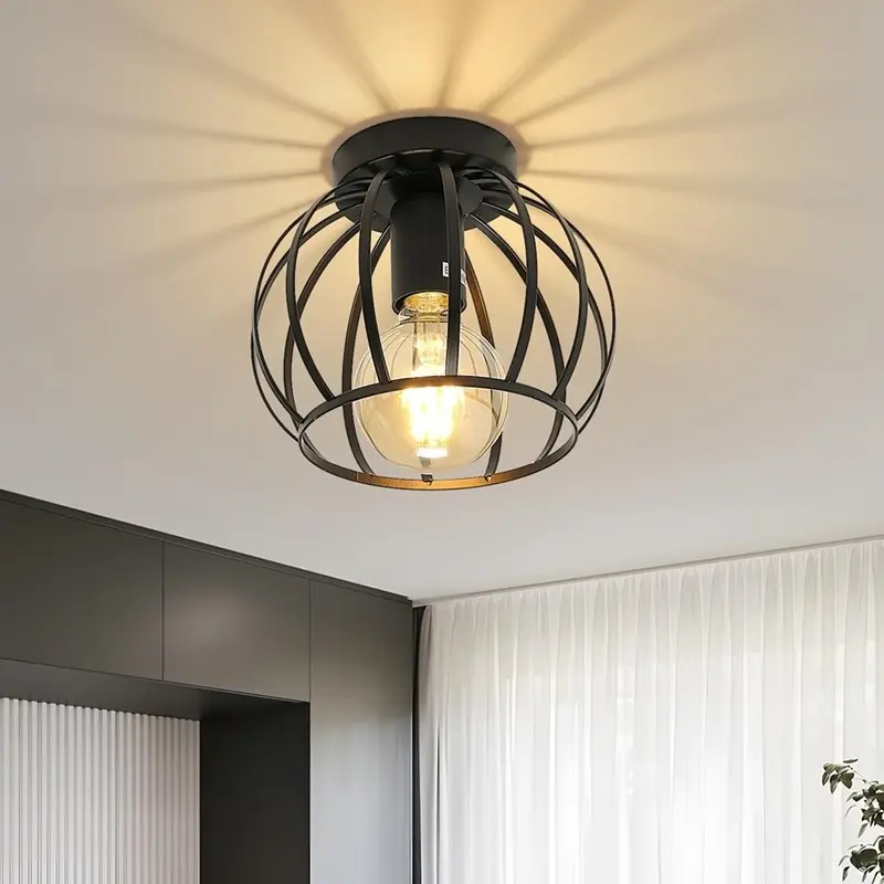 Iron Art Ceiling Light, Mini Pendant Lamp, Modern Recessed Light, E27 Base, Suitable for Hallway, Kitchen, Entryway, Dining Room, Corridor, Ceiling Lighting