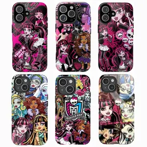 Y-M0nsterrr Highhhh Cartoon Phone Case,cute phone case,for iPhone 16 15 14 13 12 11 17Pro Max,for Samsung S25 S24 S23 S22 Ultra,Protective Cover,give her/him a gift for Christmas and Thanksgiving