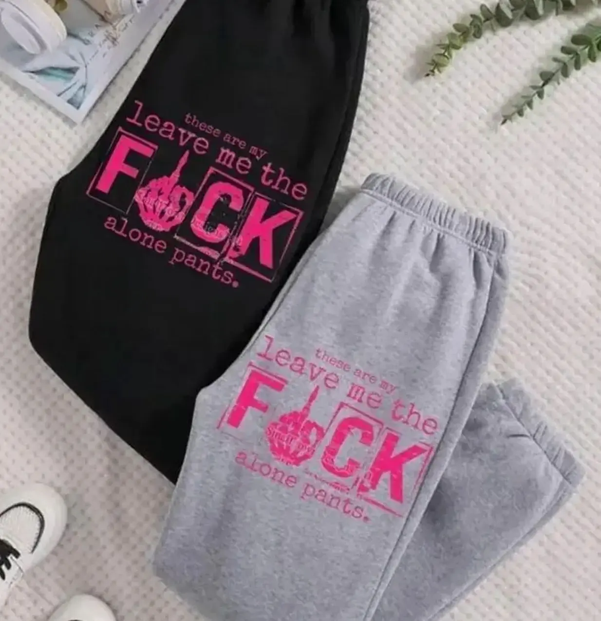 Vintage Leave Me The F*** Alone Sweatpants, Cotton Graphic Sweatpants, Perfect Outfit For Outdoors, Menswear, Womenswear, Fit for Men and Women All Seasons Basics, Trending 26 8