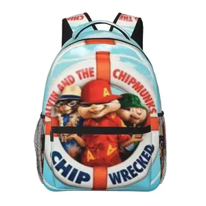 Men's Alvin and the chipmunks Backpack Cute Lightweight Alvin and the chipmunks: the road chip Laptop Backpack Casual Weekend Travel Daypack Alvin accessory bag for friends, colleagues, family holiday presents