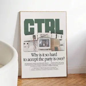 1pc Unframed CTRL  Bundle Poster Music Album Illustration Printable Digital Artwork Retro Girly Dorm Room Decor