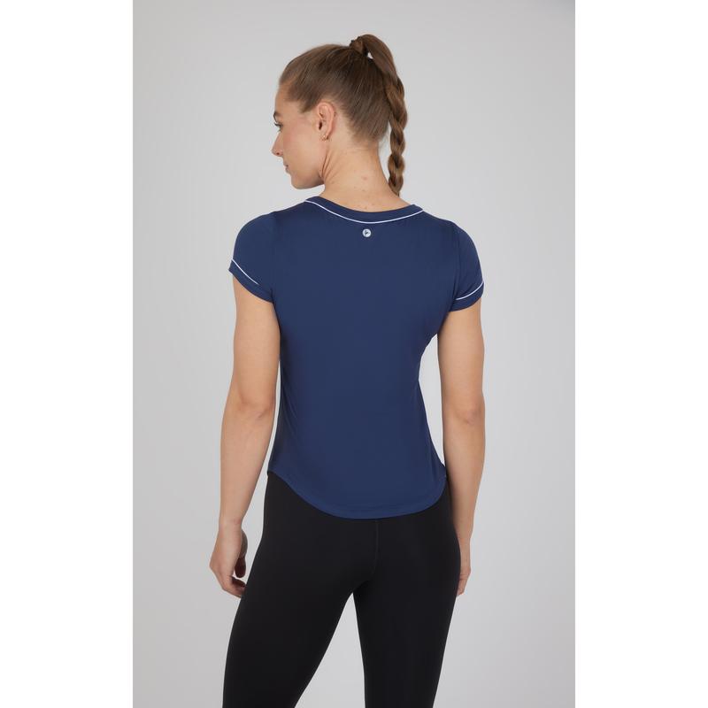 2 PK Super Soft Synergy High Crew Neck Short Sleeve Top and Crew Neck Top