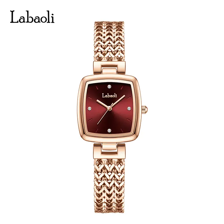 Women's Quartz Watch, Cushion Dial with Crystal Hour Markers, Braided Mesh Stainless Steel Bracelet, Elegant Minimalist Dress Wristwatch, Ideal for Daily & Special Occasions, Perfect Gift for Her