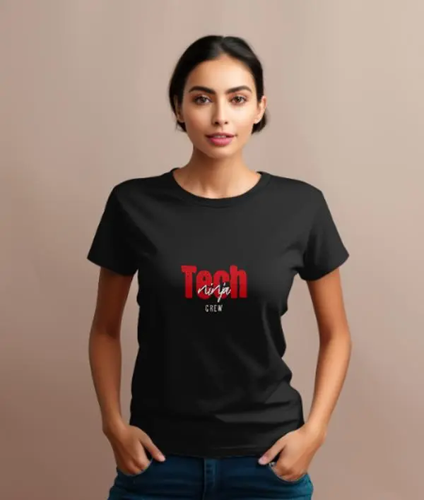 Tech Ninja Crew Tshirt - Black Cotton Tee for Tech Enthusiasts - Invisible Heroes Precision Fit - Ideal for Lighting Cues & Mic Fixes - Summer Edition