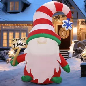 Christmas Inflatables Decorations Outdoor with Built-in LED Lights for Holiday Party Yard Garden Lawn Decor