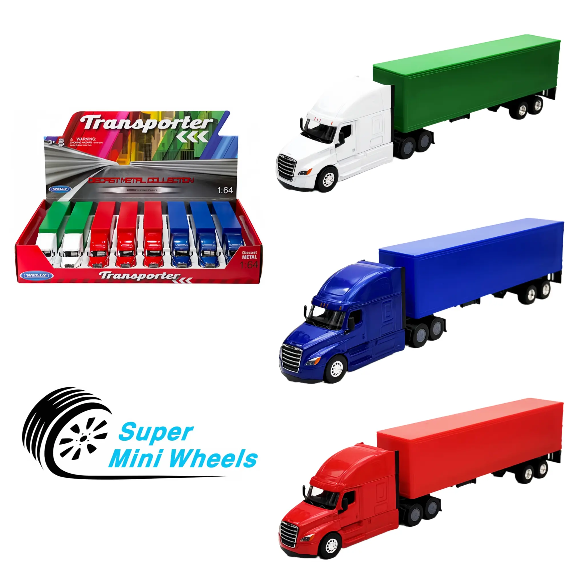 Welly 1:64 Freightliner Cascadia Truck - Transporter