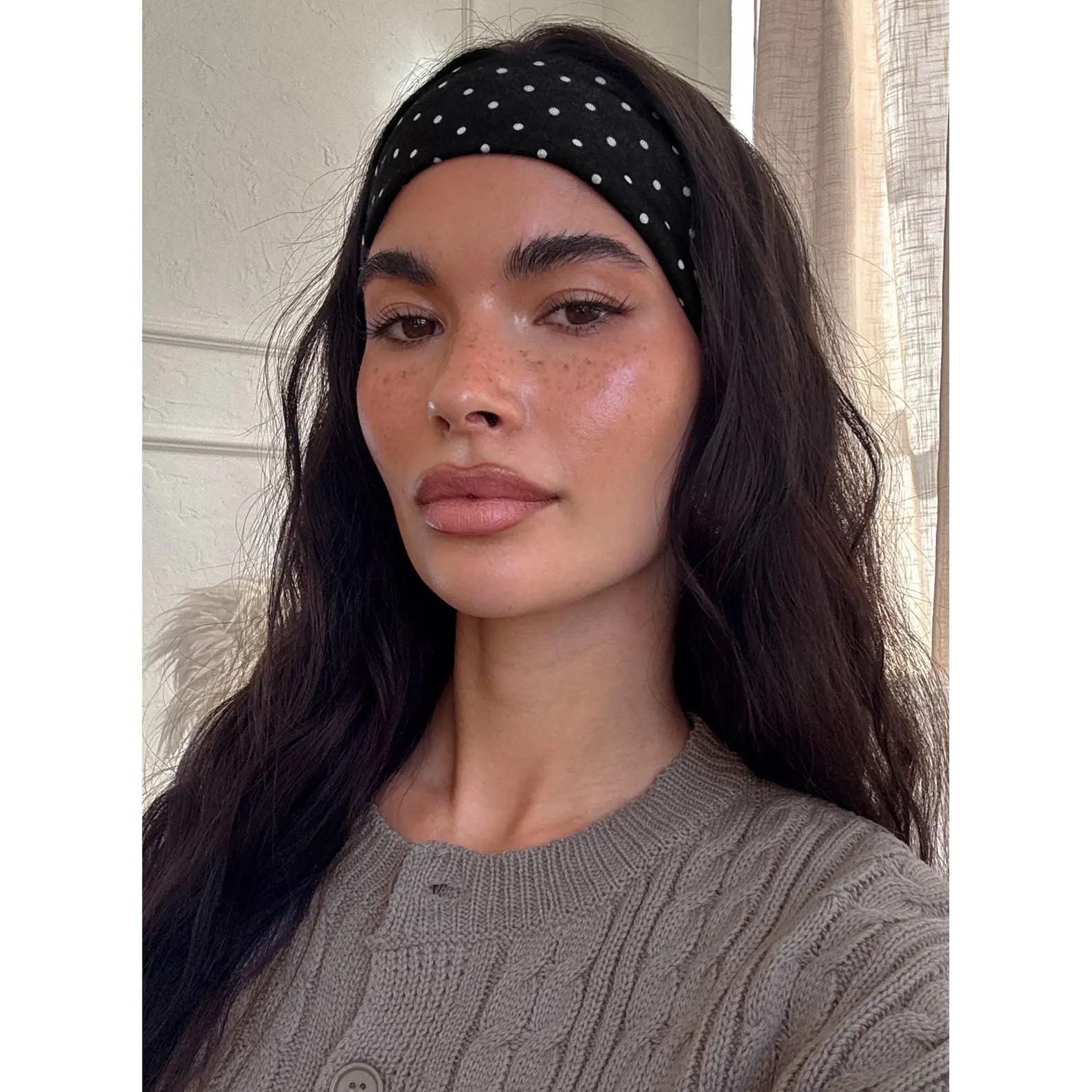 The Juney Headband Black Polka Dot
