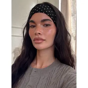 The Juney Headband Black Polka Dot The Juney Headband Black Polka Dot