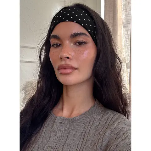 The Juney Headband Black Polka Dot