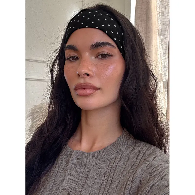 The Juney Headband Black Polka Dot
