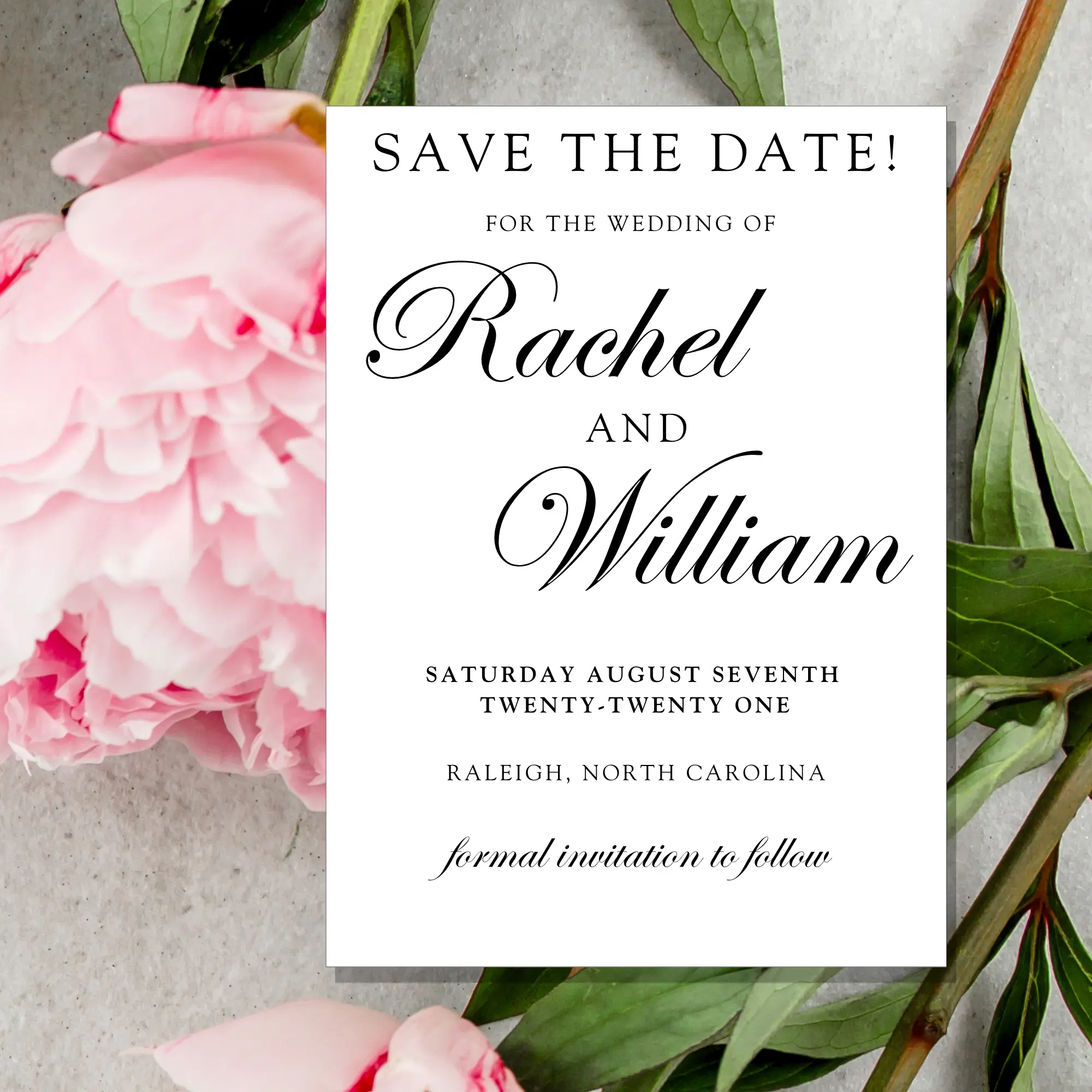 Elegant Handwritten Wedding Save the Dates, Traditional Save the Dates, Script Wedding Save the Date, Traditional Wedding