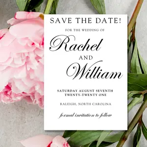 Elegant Handwritten Wedding Save the Dates, Traditional Save the Dates, Script Wedding Save the Date, Traditional Wedding