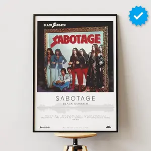 Black Sabbath Poster | Sabotage Poster | Album Poster Prints | Wall Decor Posters | Album Cover | Metal Music Poster