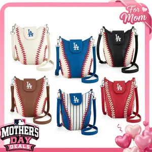 MLB Baseball Crossbody Bag for Women,Lightweight Shoulder bag for Game Day Essentials & Casual Fan Gear,Waterproof Leather,Purses with Zipper Closure,Perfect Gift, 105