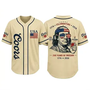 CC.oors Bbanquet USA Baseball Jersey, 1776 2026 Patriotic Beer Inspired Button Up Shirt, America 250 Years Freedom Jersey. Open for sale!