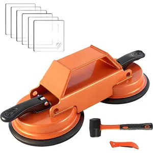 Floor Gap Repair Tool - Heavy Duty Plank Grabber Suction Cup & Slot  Hammer, 6 Sticky Pads, Quick Lock Puller for Laminate/Vinyl/Hardwood Floors, Iron-Made(Large)