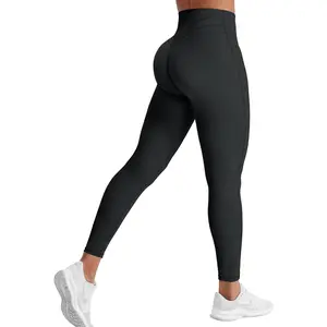 Workout Leggings for Women Tummy Control Butt Lifting Leggings High Waisted Cross Waist Gym Yoga Compression Pants crz yoga  workout  set