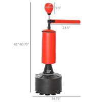 Red, 1 Speed Bag+360° Relax Bar+Gloves