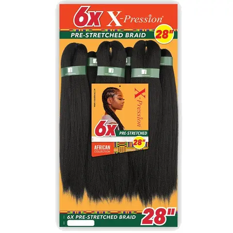 Sensationnel X-Pression Pre-Stretched Braid - 6X STRAIGHT 28"